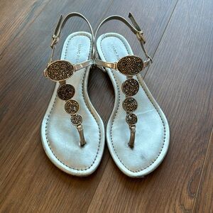 Marc Fisher silver sandals